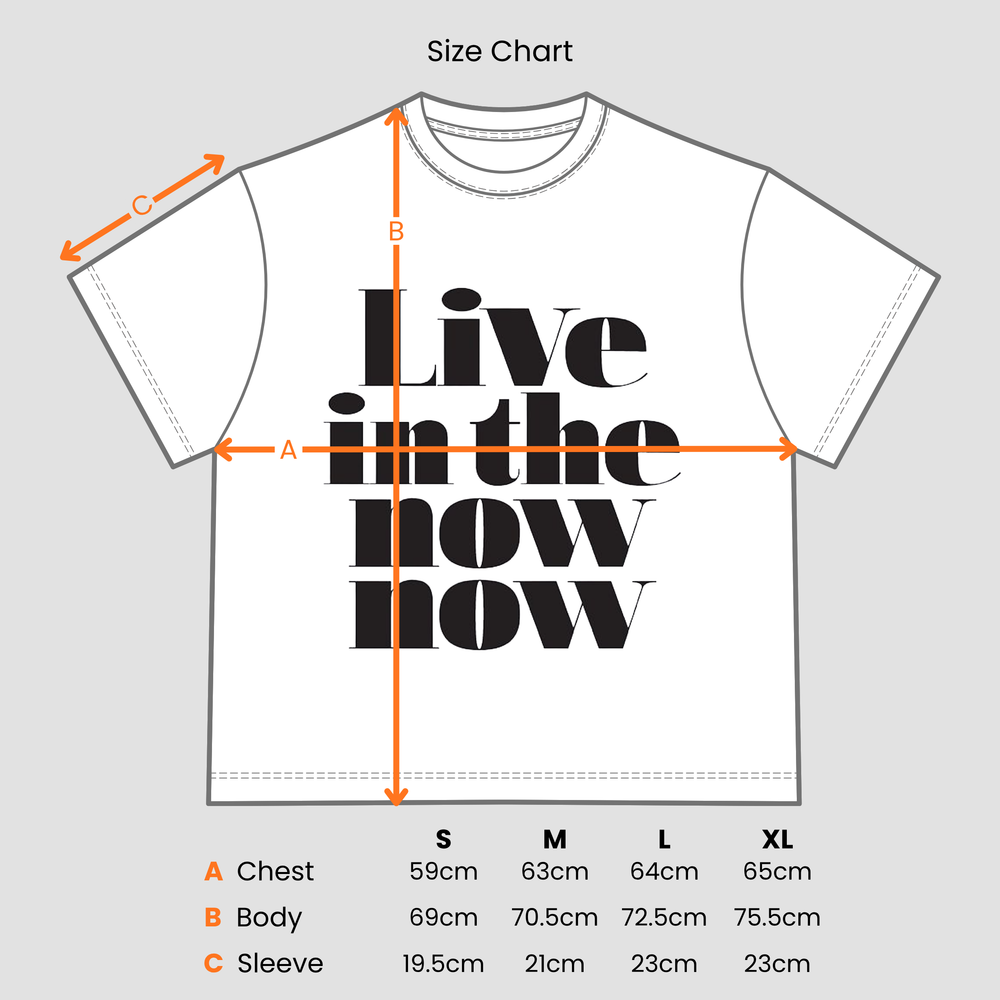 Size Chart for Unisex Box Tee